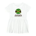 thumbnail image 1 of Inktastic I'm So Cute, I Must Be Jamaican Jamaica Flag Sunflower Girls Baby Dress, 1 of 5