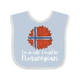 thumbnail image 1 of Inktastic I'm So Cute, I Must Be Norwegian Sunflower Norway Flag Boys or Girls Baby Bib, 1 of 4