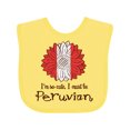 thumbnail image 1 of Inktastic I'm So Cute, I Must Be Peruvian Flag Sunflower Boys or Girls Baby Bib, 1 of 4