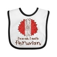thumbnail image 1 of Inktastic I'm So Cute, I Must Be Peruvian Flag Sunflower Boys or Girls Baby Bib, 1 of 4