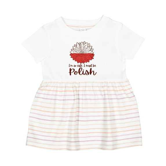 Inktastic I'm So Cute, I Must Be Polish Sunflower Girls Baby Dress