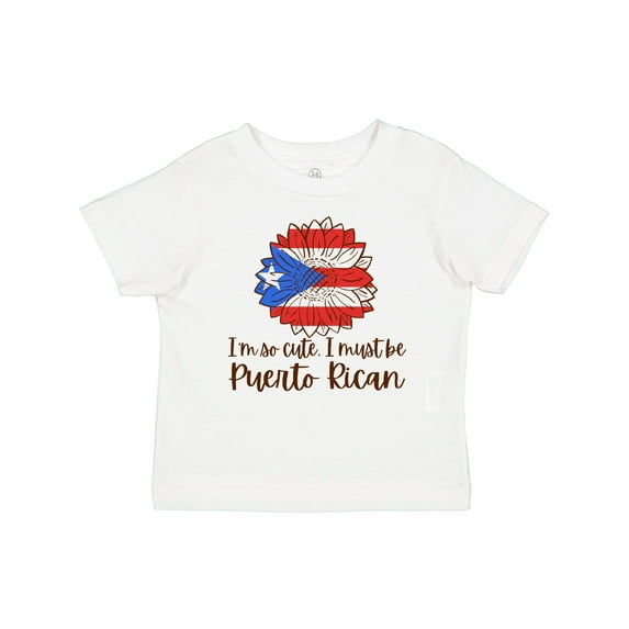 Inktastic I'm So Cute, I Must Be Puerto Rican Sunflower Boys or Girls Baby T-Shirt