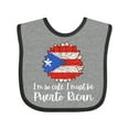 thumbnail image 1 of Inktastic I'm So Cute, I Must Be Puerto Rican Sunflower Puerto Rico Boys or Girls Baby Bib, 1 of 4