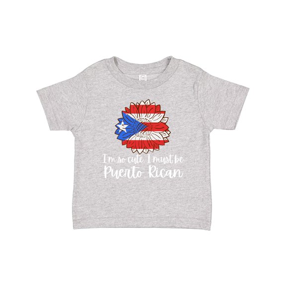Inktastic I'm So Cute, I Must Be Puerto Rican Sunflower Puerto Rico Boys or Girls Baby T-Shirt
