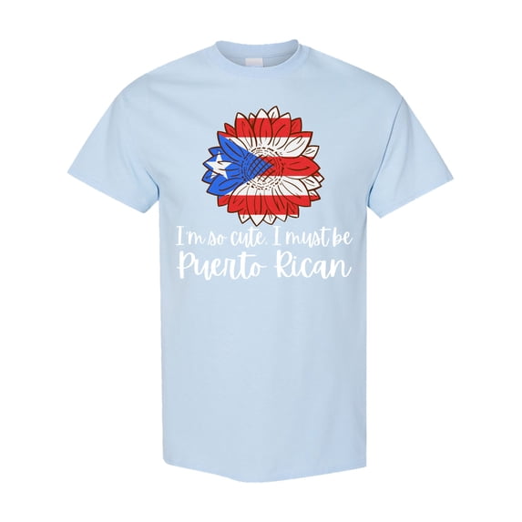 Inktastic I'm So Cute, I Must Be Puerto Rican Sunflower Puerto Rico T-Shirt