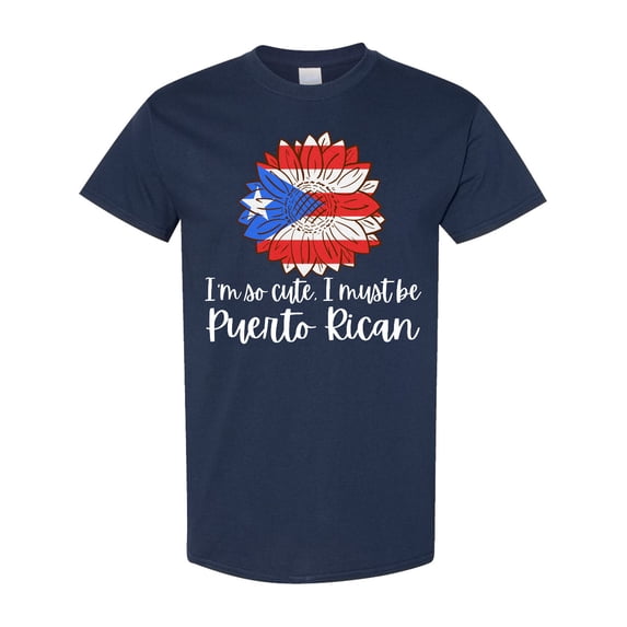 Inktastic I'm So Cute, I Must Be Puerto Rican Sunflower Puerto Rico T-Shirt