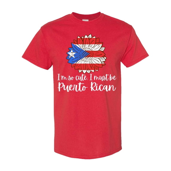 Inktastic I'm So Cute, I Must Be Puerto Rican Sunflower Puerto Rico T-Shirt