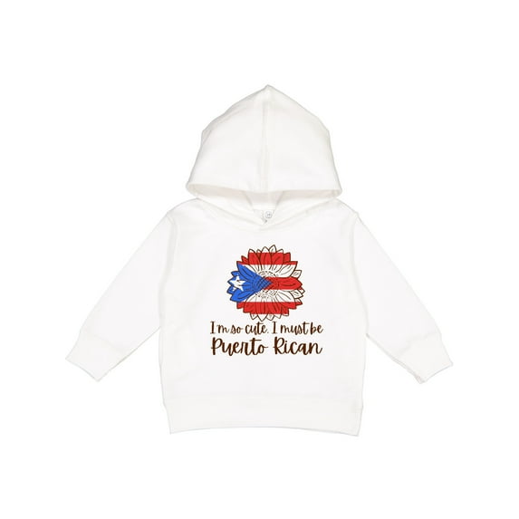 Inktastic I'm So Cute, I Must Be Puerto Rican Sunflower Toddler Hoodie