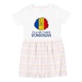 thumbnail image 1 of Inktastic I'm So Cute, I Must Be Romanian Sunflower Girls Toddler Dress, 1 of 5