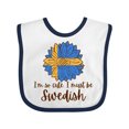 thumbnail image 1 of Inktastic I'm So Cute, I Must Be Swedish Sunflower Boys or Girls Baby Bib, 1 of 4