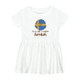 thumbnail image 1 of Inktastic I'm So Cute, I Must Be Swedish Sunflower Girls Baby Dress, 1 of 5
