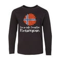 thumbnail image 1 of Inktastic I'm So Cute, I Must be Norwegian Sunflower Norway Flag Long Sleeve Youth T-Shirt, 1 of 5