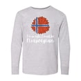 thumbnail image 1 of Inktastic I'm So Cute, I Must be Norwegian Sunflower Norway Flag Long Sleeve Youth T-Shirt, 1 of 5