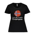 thumbnail image 1 of Inktastic I'm So Cute, I Must be Norwegian Sunflower Norway Flag Women's Plus Size T-Shirt, 1 of 5