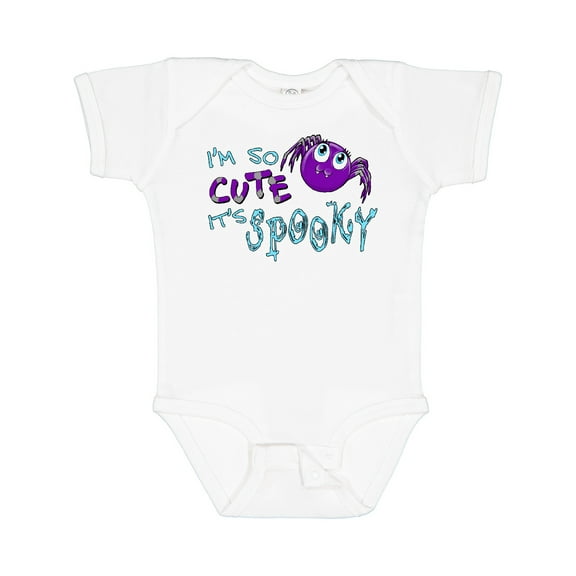 Inktastic I'm So Cute Its Spooky- cute Halloween spider Boys or Girls Baby Bodysuit