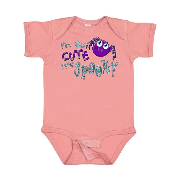 Inktastic I'm So Cute Its Spooky- cute Halloween spider Boys or Girls Baby Bodysuit