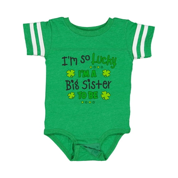 Inktastic I'm So Lucky I'm a Big Sister to Be Girls Baby Bodysuit