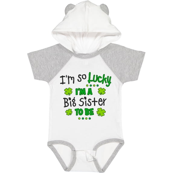 Inktastic I'm So Lucky I'm a Big Sister to Be Girls Baby Bodysuit