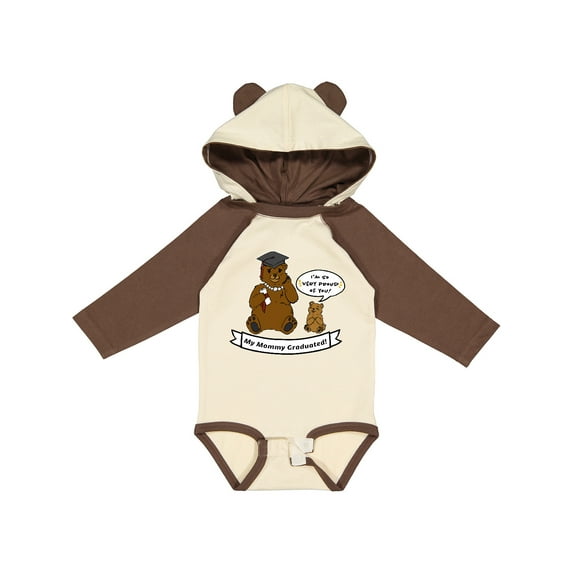Inktastic I'm So Very Proud Of You-My Mommy Graduated Bears Boys or Girls Long Sleeve Baby Bodysuit