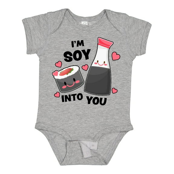Inktastic I'm Soy into You with Cute Soy Sauce and Sushi Boys or Girls Baby Bodysuit
