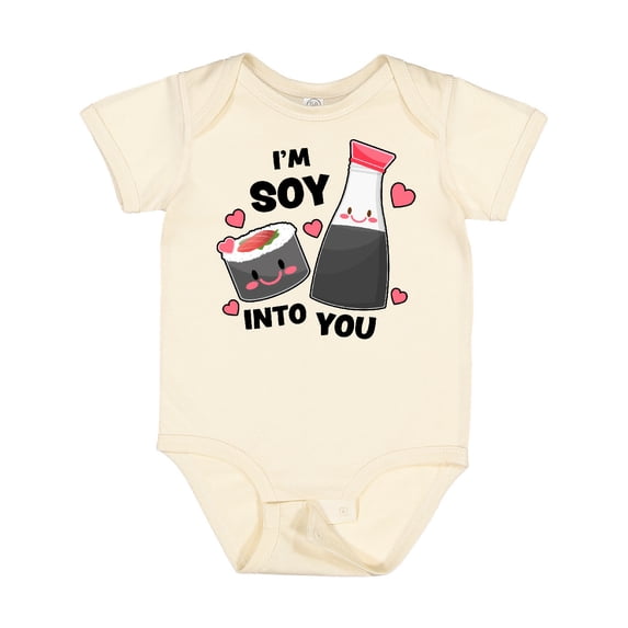 Inktastic I'm Soy into You with Cute Soy Sauce and Sushi Boys or Girls Baby Bodysuit