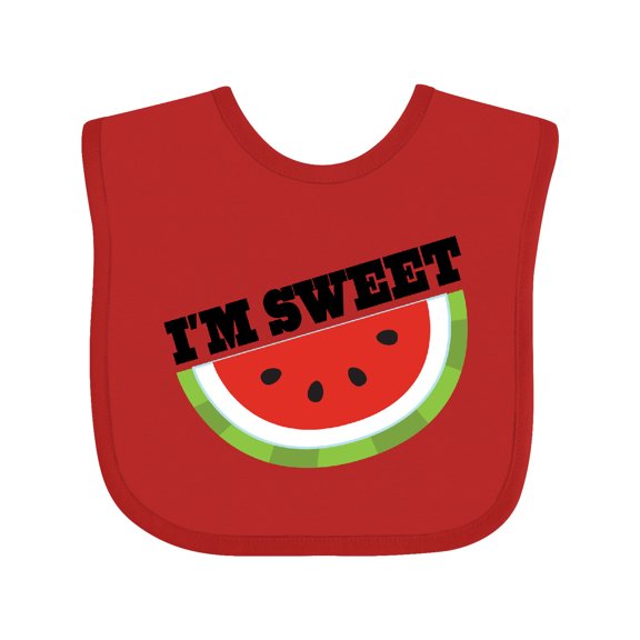 Inktastic I'm Sweet Watermelon Boys or Girls Baby Bib