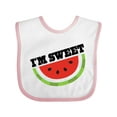 thumbnail image 1 of Inktastic I'm Sweet Watermelon Boys or Girls Baby Bib, 1 of 4