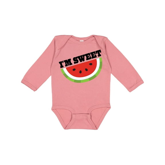 Inktastic I'm Sweet Watermelon Boys or Girls Long Sleeve Baby Bodysuit