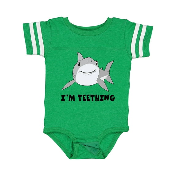 Inktastic I'm Teething Cute Shark Boys or Girls Baby Bodysuit