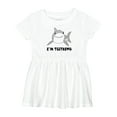 thumbnail image 1 of Inktastic I'm Teething Cute Shark Girls Baby Dress, 1 of 5