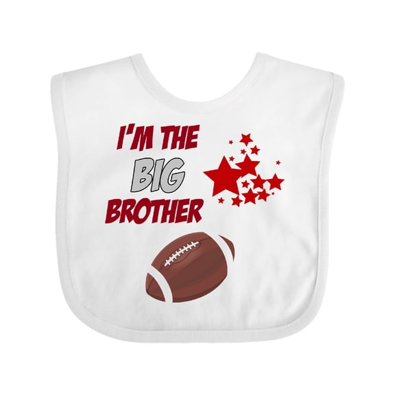 Inktastic I'm The Big Brother Football Boys Baby Bib