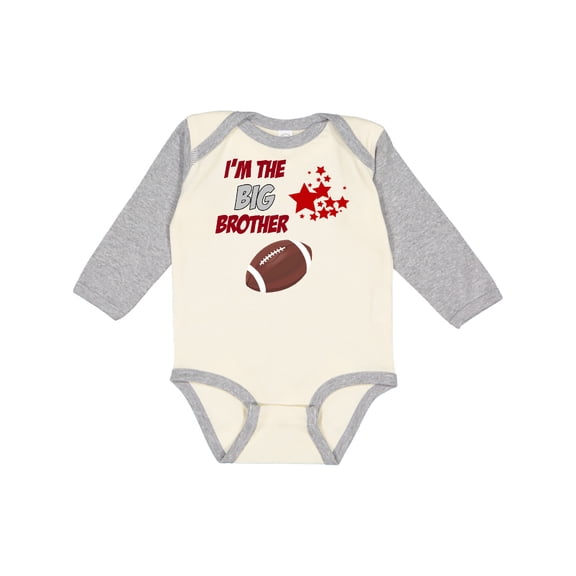 Inktastic I'm The Big Brother Football Boys Long Sleeve Baby Bodysuit