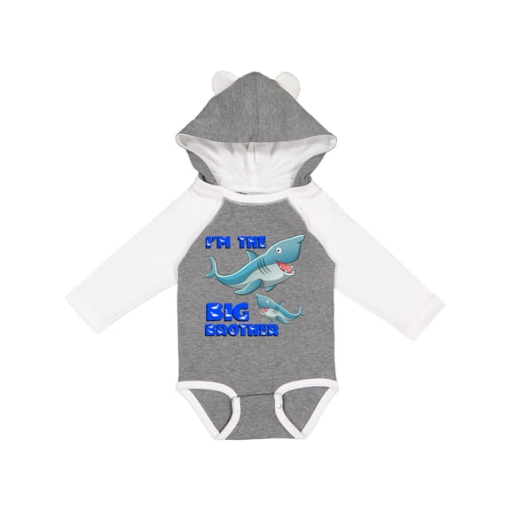 Inktastic I'm The Big Brother Shark Boys Long Sleeve Baby Bodysuit