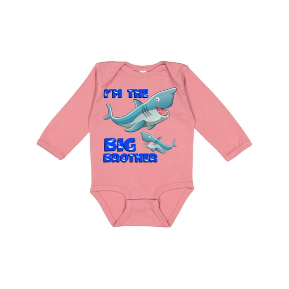 Inktastic I'm The Big Brother Shark Boys Long Sleeve Baby Bodysuit