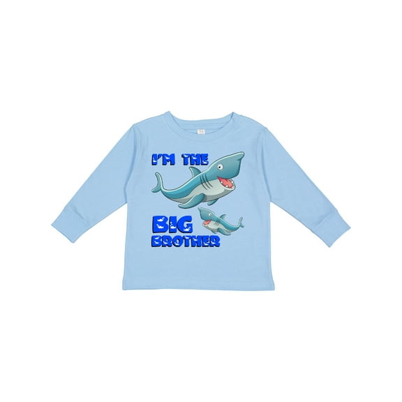 Inktastic I'm The Big Brother Shark Boys Long Sleeve Toddler T-Shirt