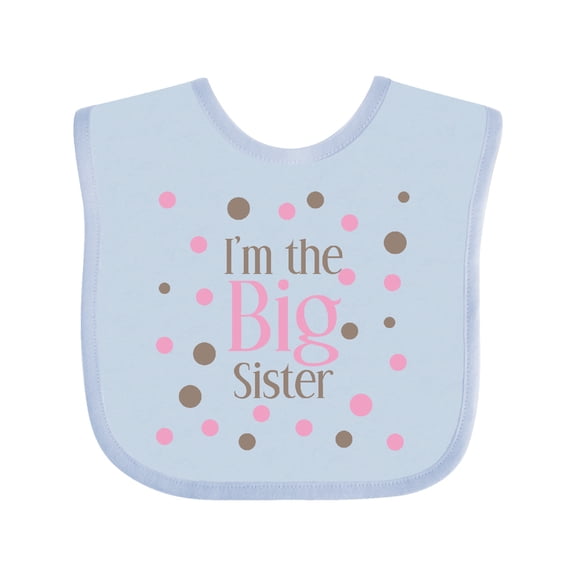 Inktastic I'm The Big Sister. Girls Baby Bib