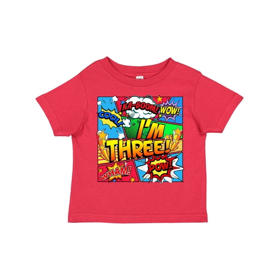 Inktastic I'm Three Comic Book Boys or Girls Toddler T-Shirt