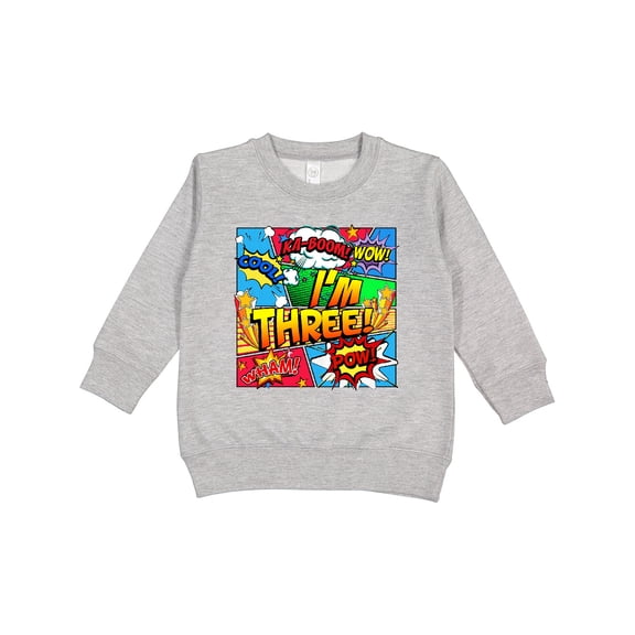 Inktastic I'm Three Comic Book Toddler Sweatshirt