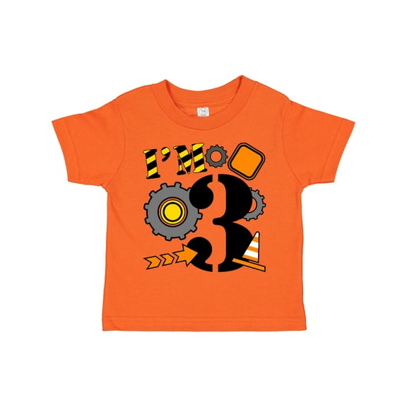Inktastic I'm Three Construction Birthday Boys or Girls Toddler T-Shirt