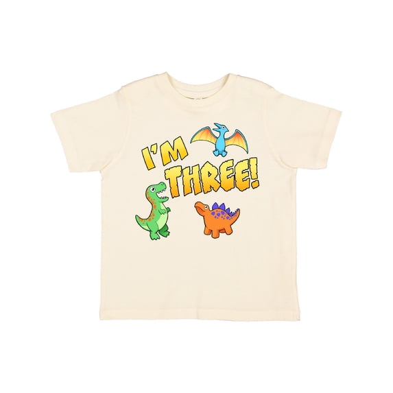 Inktastic I'm Three Cute Birthday Dinosaurs Boys or Girls Toddler T-Shirt