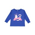 thumbnail image 1 of Inktastic I'm Three Cute Unicorn 3rd Birthday Boys or Girls Long Sleeve Toddler T-Shirt, 1 of 5