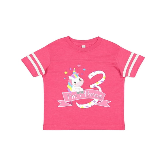 Inktastic I'm Three Cute Unicorn 3rd Birthday Boys or Girls Toddler T-Shirt