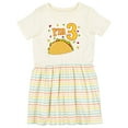 thumbnail image 1 of Inktastic I'm Three Taco Birthday Party Girls Toddler Dress, 1 of 5