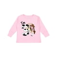 thumbnail image 1 of Inktastic I'm Three-cowgirl Riding Horse Birthday Girls Long Sleeve Toddler T-Shirt, 1 of 5