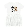 thumbnail image 1 of Inktastic I'm Three-cowgirl Riding Horse Birthday Girls Toddler Dress, 1 of 5