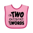 thumbnail image 1 of Inktastic I'm Two Awesome for Words 2nd Birthday Boys or Girls Baby Bib, 1 of 4