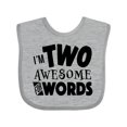 thumbnail image 1 of Inktastic I'm Two Awesome for Words 2nd Birthday Boys or Girls Baby Bib, 1 of 4