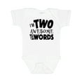 thumbnail image 1 of Inktastic I'm Two Awesome for Words 2nd birthday Boys or Girls Baby Bodysuit, 1 of 5
