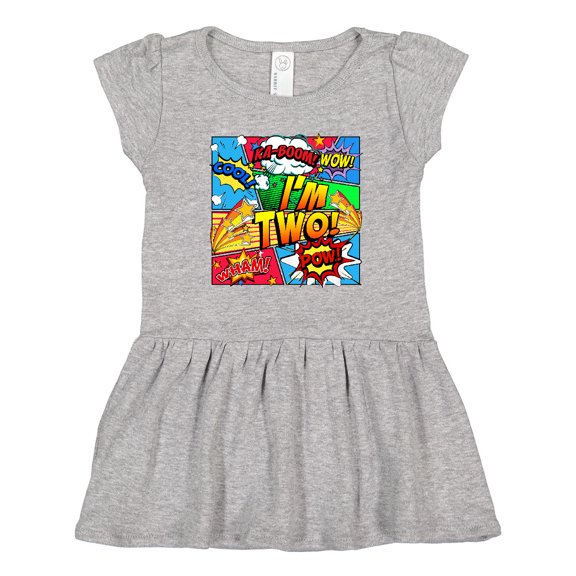 Inktastic I'm Two Comic Book Girls Toddler Dress