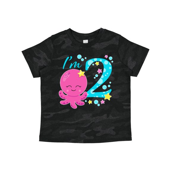 Inktastic I'm Two- Cute Octopus Birthday Boys or Girls Toddler T-Shirt